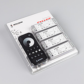 036201 INTELLIGENT ARLIGHT Диммер SMART-SET-PWM-101-72-DIM-PD-SUF Black (5-36V, 1x8A, x4, ПДУ 13кн, 2.4G) (IARL, IP20 Пластик, 5 лет)