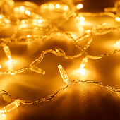 031642 Светодиодная гирлянда ARD-STRING-CLASSIC-1000-CLEAR-100LED-PULSE Yellow (230V, 7W) (Ardecoled, IP65)