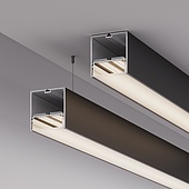 Профиль SL-LINE-7477-2000 BLACK (Arlight, Алюминий)