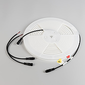 Лента герметичная WAVE-TOP-PU-A144-10x10mm 24V Day4000 (5 W/m, IP68, 5m, wire x2) (Arlight, Вывод боковой, 3 года)