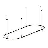 048506 Основание ART-APRIORI-OVAL-HANG-3000x1000 (BK) (Arlight, IP20 Металл, 3 года)