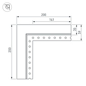 Угол SL-LINIA32-FANTOM-EDGE внутренний (Arlight, Металл)