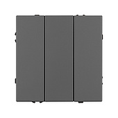 Механизм выключателя трехклавишный непроходной SWT-NOBE-MK03-SFPL-GR (230V, 10A) (Arlight, Серый базальт)