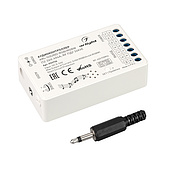 034726 Аудиоконтроллер ARL-SOUND-RGB/RGBW (12-24V, 4x4A, RF ПДУ 24кн) (Arlight, IP20 Пластик, 3 года)