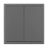 Механизм звонкового выключателя двухклавишный SWT-NOBE-MKR2-SFPL-GR (230V, 10A) (Arlight, Серый базальт)