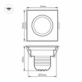 Светодиодный светильник LTM-S46x46WH 3W Warm White 30deg (Arlight, IP40 Металл, 3 года)