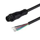 053040 Коннектор питания ARL-WAVE-0612-RGB-CON-POWER-MALE-BLK (Arlight, IP67 Пластик, 3 года)