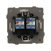 Механизм компьютерной розетки двойной SCT-TENDO-MPC2-SFPL-GD (RJ-45, CAT6) (Arlight, -)