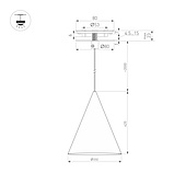 Светильник SP-MAKOTO-R350-14W Warm3000 (BK, 36 deg, 230V, TRIAC) (Arlight, IP20 Металл, 3 года)
