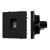 054301 Механизм телефонной розетки SCT-NOBE-MTL1-SFPL-BK (RJ-11, 4C) (Arlight, Черный оникс)