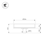Светильник OXOR-LEIS-BUE-504x504x199-30W Day4000 (BK, 120 deg, 230V) IP66  (Arlight, -)