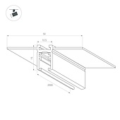 Трек встраиваемый MAG-MICROCOSM-TRACK-5015-FDW-2000 (BK) (Arlight, IP20 Металл, 3 года)