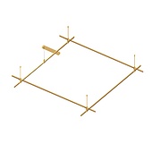 048520 Основание ART-APRIORI-QUADRAT-ROD-400-2000x2000 (GD) (Arlight, IP20 Металл, 3 года)