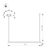 066911 Светильник подвесной SP-UMBRA-H-L900-15W Day4000 (Черный, 120 deg, 230V) (Arlight, IP20 Металл, 3 года)