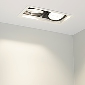 Светильник CL-KARDAN-S283x152-2x25W White6000 (WH-BK, 30 deg) (Arlight, IP20 Металл, 3 года)