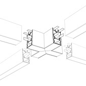 Угол S2-LINE-4067-X90 крестовой (Arlight, Металл)