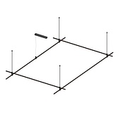 Основание ART-APRIORI-RECTANGLE-ROD-800-3000x2000 (BK) (Arlight, IP20 Металл, 3 года)