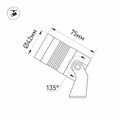 Светильник KT-RAY-COLOR-R42-6W RGB (WH, 25 deg, 12V) (Arlight, IP67 Металл, 3 года)