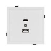 Механизм USB розетки SCT-TENDO-MUAC-PL-WH (5V, 3A, QC3) (Arlight, -)