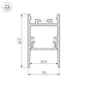 Профиль SL-COMFORT-2542-2000 BLACK (Arlight, Алюминий)