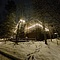 Подсветка загородного дома гирляндой "Бахрома"