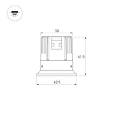 064933 Светильник безрамочный DL-INTRAL-R63-8W Day4000 (Белый RAL9003, 36 deg, 230V) (Arlight, IP20 Металл, 5 лет)