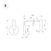 Светильник SP-VERDI-LONG-WALL-3W Warm3000 (BR, 20 deg, 230V) (Arlight, IP20 Металл, 3 года)