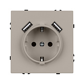 Механизм розетки с USB зарядкой SCT-NOBE-MUAA-SFPL-CA (230V, 16A) (Arlight, -)