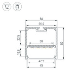 Профиль SL-LINE-5050-2000 ANOD (BY) (Arlight, Алюминий)