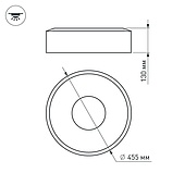 Светильник SP-TOR-RING-SURFACE-R460-33W Warm3000 (WH, 120 deg) (Arlight, IP20 Металл, 3 года)