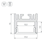 Профиль LINE-1716-2000 ANOD (Arlight, Алюминий)