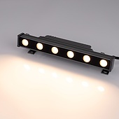 Линейный прожектор AR-LINE-300-6W Warm2700 (GR, 15 deg, 230V) (Arlight, IP65 Металл, 3 года)