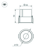 Светильник MS-ATLAS-BUILT-R72-20W Warm3000 (BK-BK, 30 deg, 230V) (Arlight, IP20 Металл, 5 лет)