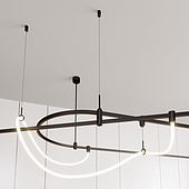 Держатель трека ART-APRIORI-HOLDER-HANG-TUBE-L1500 (BK) (Arlight, IP20 Металл, 3 года)