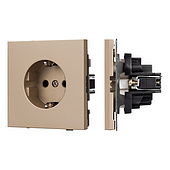 Механизм электрической розетки SCT-TENDO-MEU1-PL-GD (230V, 16A) (Arlight, -)