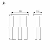 Светильник SP-LEGACY-S585x250-6x6W Warm3000 (BK, 34 deg) (Arlight, IP20 Металл, 3 года)