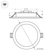 Светильник DL-BL125-9W White (Arlight, IP40 Металл, 3 года)