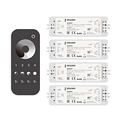036201 INTELLIGENT ARLIGHT Диммер SMART-SET-PWM-101-72-DIM-PD-SUF Black (5-36V, 1x8A, x4, ПДУ 13кн, 2.4G) (IARL, IP20 Пластик, 5 лет)