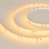 Лента RTW 2-5000SE 24V Yellow 2x (3528, 600 LED, LUX) (Arlight, 9.6 Вт/м, IP65)
