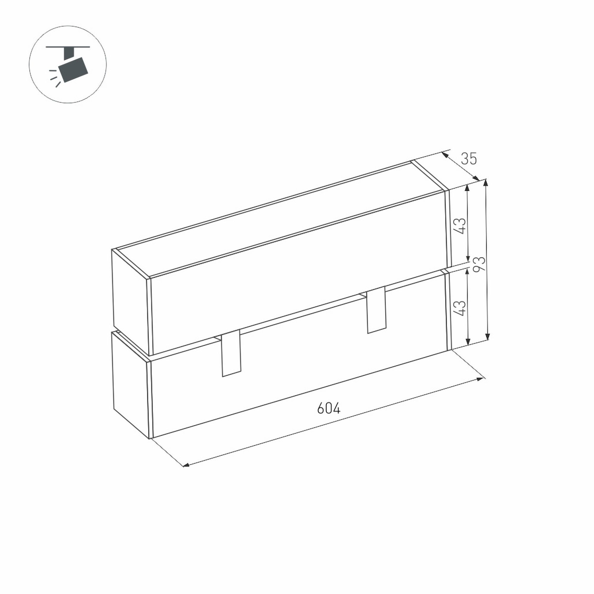 Светильник MAG-FLAT-FOLD-45-S605-18W Warm3000 (BK, 100 deg, 24V) (Arlight, IP20 Металл, 5 лет)