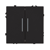Механизм выключателя двухклавишный непроходной LED SWT-NOBE-MK02-SFPL-L-BK (230V, 10A) (Arlight, -)