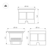 Светильник LTD-DAFNA-GROUND-R180-25W Warm3000 (SL, 10 deg, 230V) (Arlight, IP67 Металл, 5 лет)