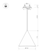 Светильник SP-MAKOTO-R180-10W Warm2700 (WH, 36 deg, 230V, TRIAC) (Arlight, IP20 Металл, 3 года)