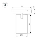 Светильник MAG-MICROCOSM-SPOT-R35-5W Day4000 (BK, 36 deg, 24V) (Arlight, IP20 Металл, 3 года)