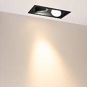 Светильник MS-VORTEX-BUILT-S250x140-2x30W Warm3000 (BK-BK, 30 deg, 230V) (Arlight, IP20 Металл, 5 лет)