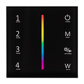 Панель SMART-P22-RGBW-G-IN Black (12-24V, 4x3A, Sens, 2.4G) (Arlight, IP20 Пластик, 5 лет)