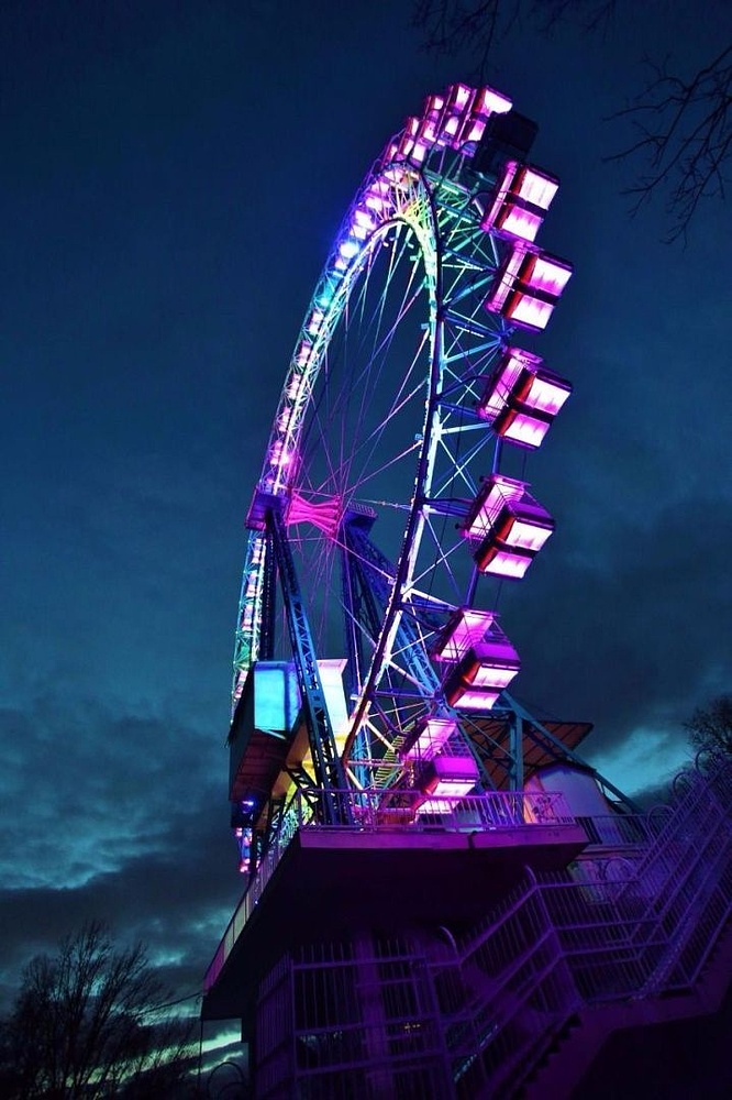 Светодиодная подсветка Большого колеса обозрения в Измайловском парке, г. Москва