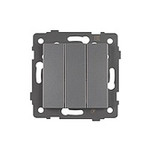 Механизм выключателя трехклавишный непроходной SWT-MK03-PL-GR-V (250V, 10A) (Arlight, -)