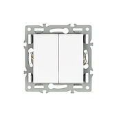 Механизм выключателя двухклавишный непроходной SWT-MK02-PL-WH (250V, 16A) (Arlight, -)