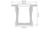 Профиль с экраном ALU-WIDE-F-H28-2000 ANOD+FROST (Arlight, Алюминий)